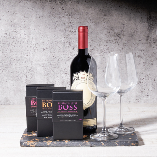 BOSS Deluxe Wine Pairing Chocolate Bars - Trio Gift Set - Gift Baskets Delivery