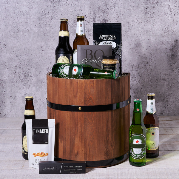 Barrel of Beer Gift Basket - Gift Baskets Delivery