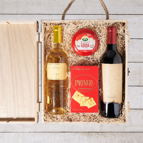 Fresh Cheese & Wine Box - Gift Baskets Delivery