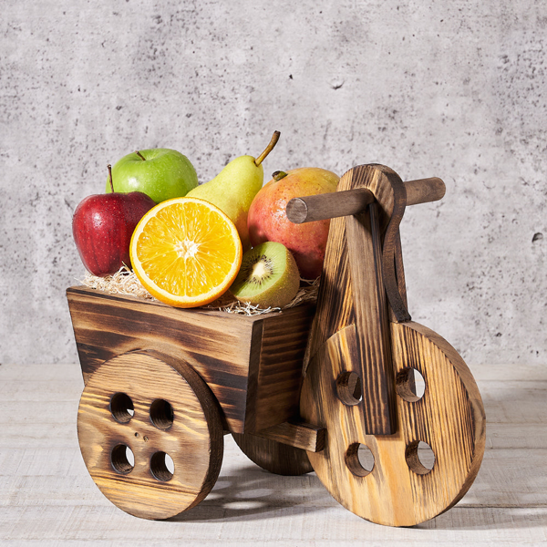 Wooden Fruit Cart Gift - Gift Baskets Delivery