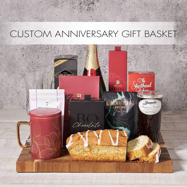 Custom Anniversary Gift Baskets - Gift Baskets Delivery