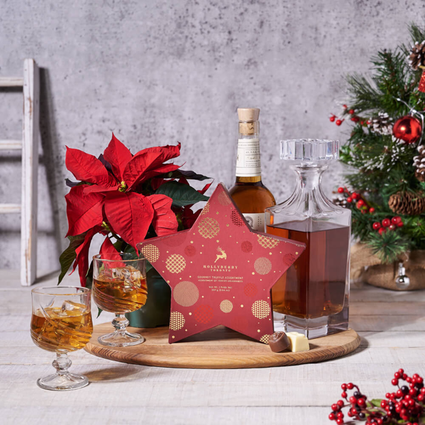 Holiday Liquor & Decanter Basket - Gift Baskets Delivery