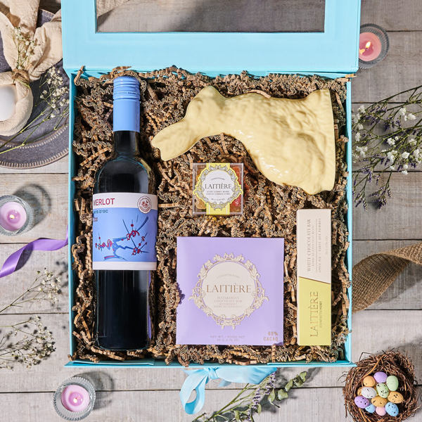 Sweet Easter Wine Box - Gift Baskets Delivery