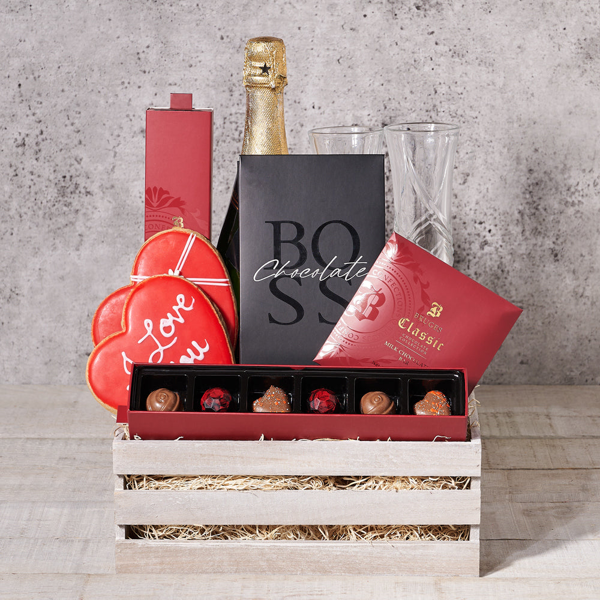 Champagne & Chocolate for 2 Gift Basket - Gift Baskets Delivery