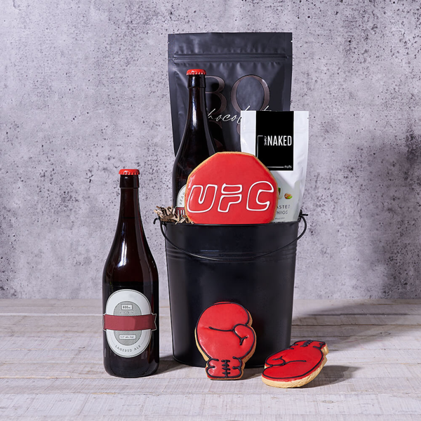 Boxing & Specialty Brew Bucket - Gift Baskets Delivery