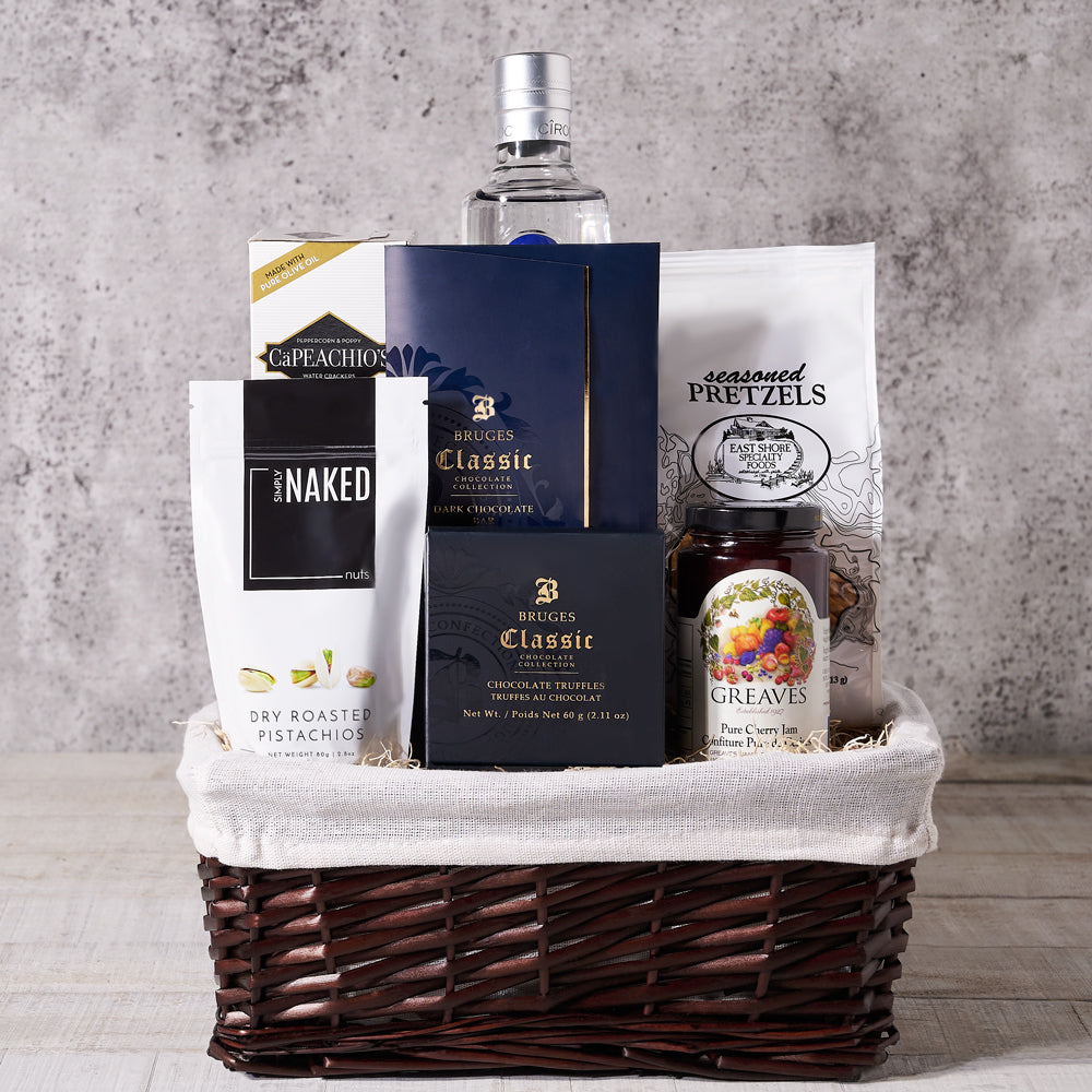 The Good Spirits Gourmet Gift Basket - Gift Baskets Delivery