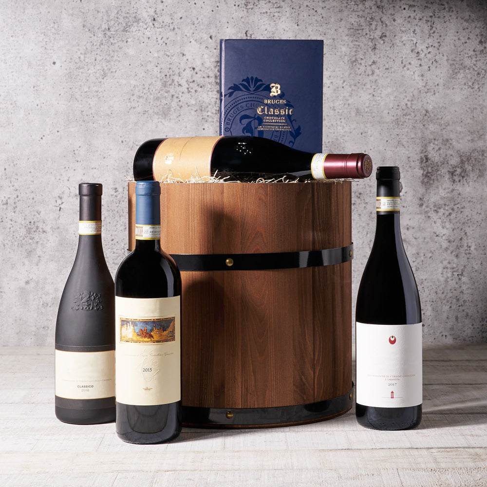 The Wine and Chocolate Collection Barrel - Gift Baskets Delivery