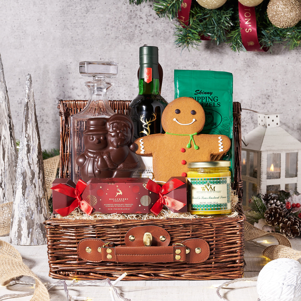 Christmas Liquor & Snack Gift Basket - Gift Baskets Delivery Christmas Liquor & Snack Gift Basket - Gift Baskets Delivery