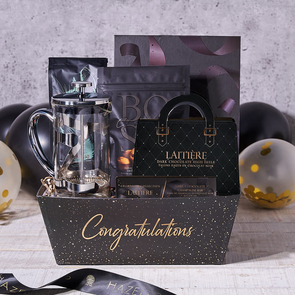 Coffee & Truffle Graduation Basket - Gift Baskets Delivery