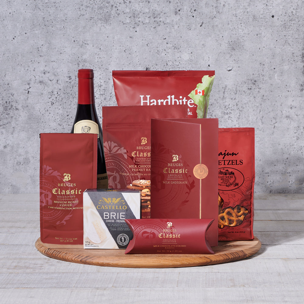 Brie Lovers Gourmet Wine Gift Set - Gift Baskets Delivery