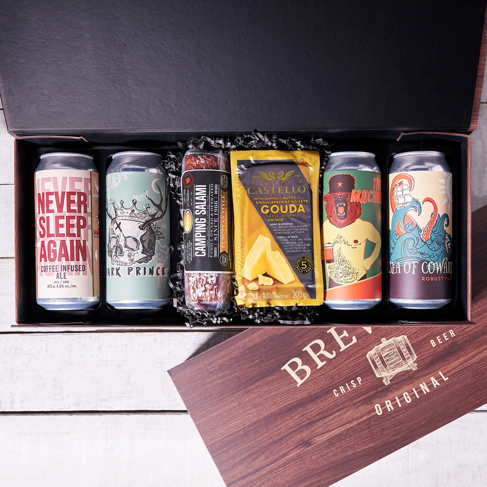 Simple Charcuterie & Craft Beer Box - Gift Baskets Delivery