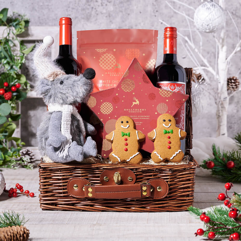 Christmas Cheer Picnic Basket - Gift Baskets Delivery