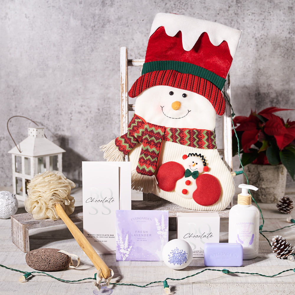 Spa Snowman Stocking Stuffer - Gift Baskets Delivery