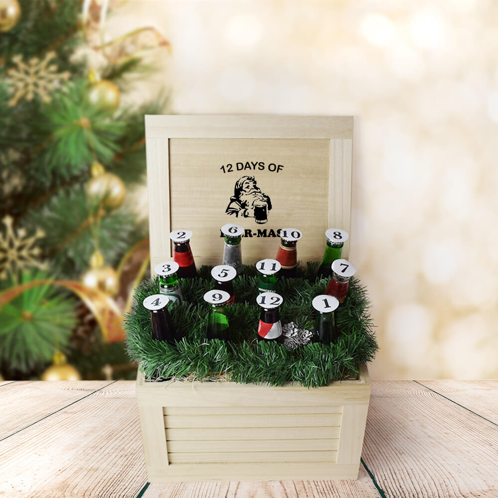 12 Days of Beer-Mas Gift Crate - Gift Baskets Delivery