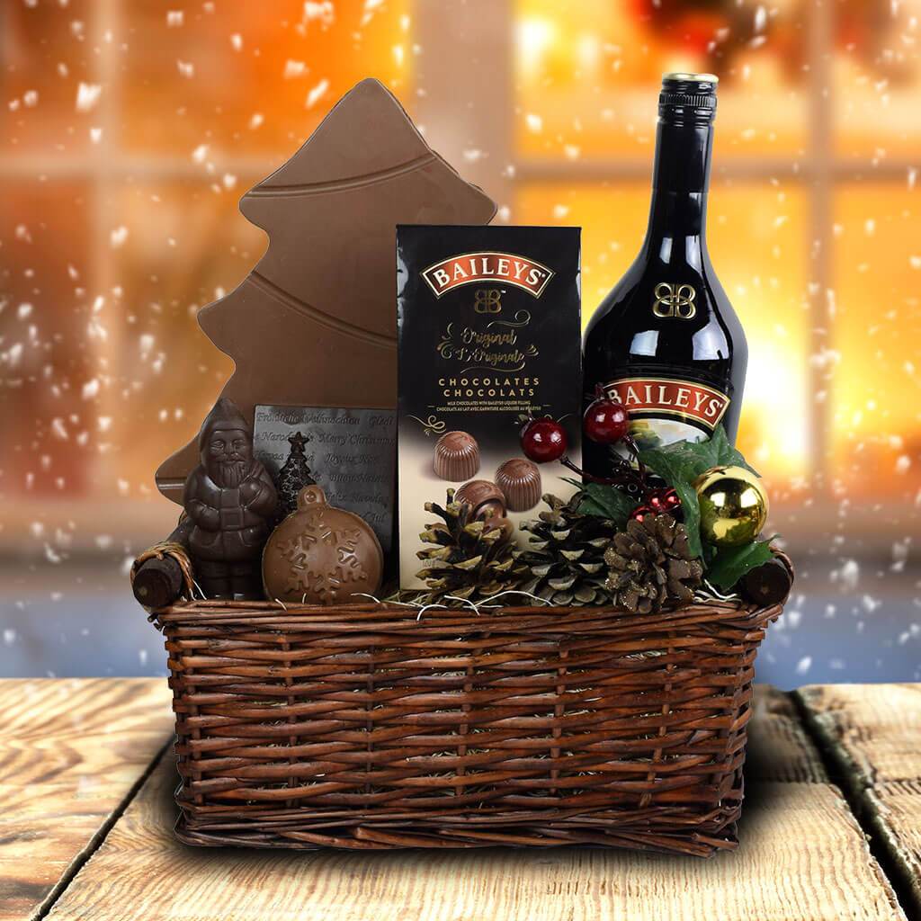 Santa’s Village Liquor Gift Basket - Gift Baskets Delivery