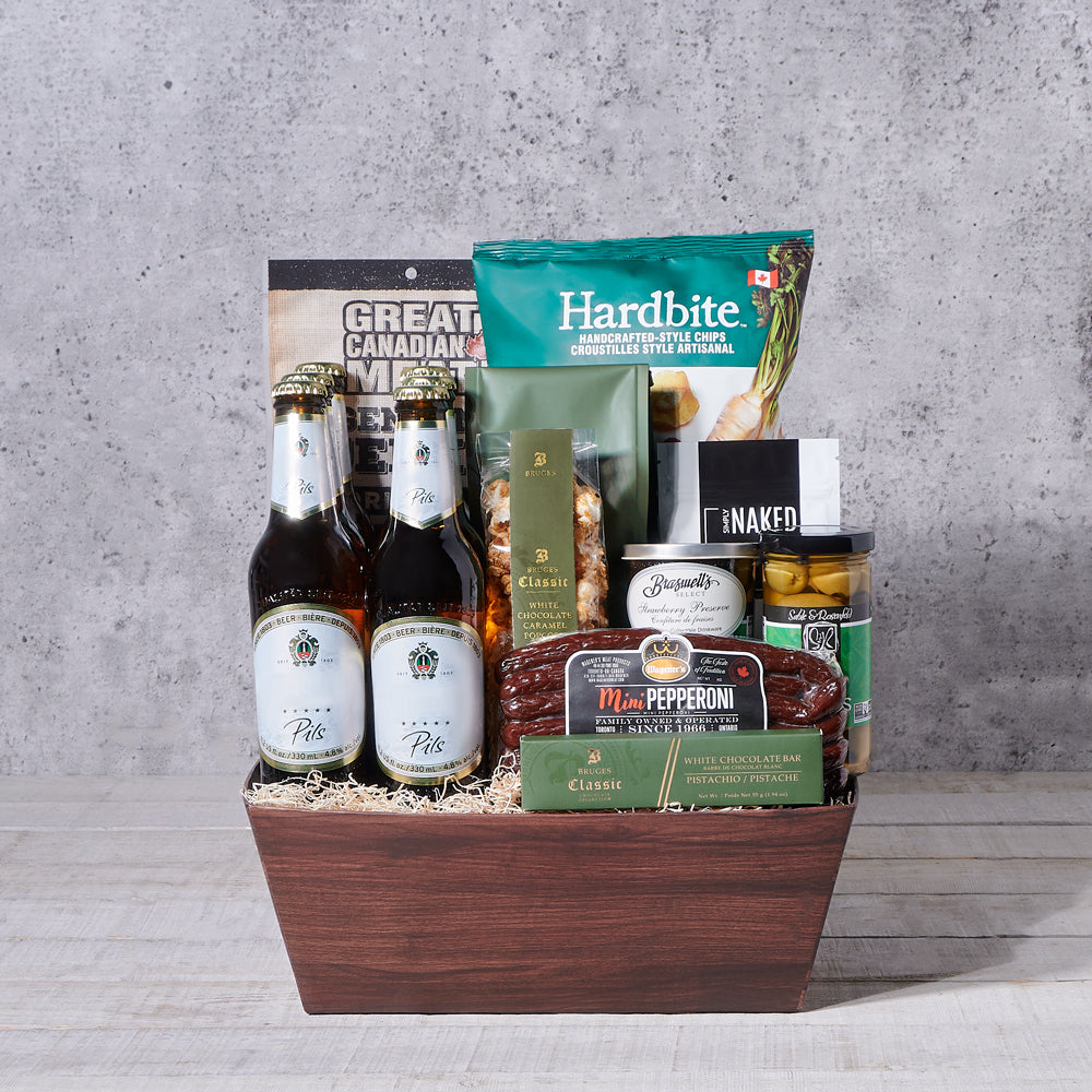 Beer & Snacking Gift Crate - Gift Baskets Delivery