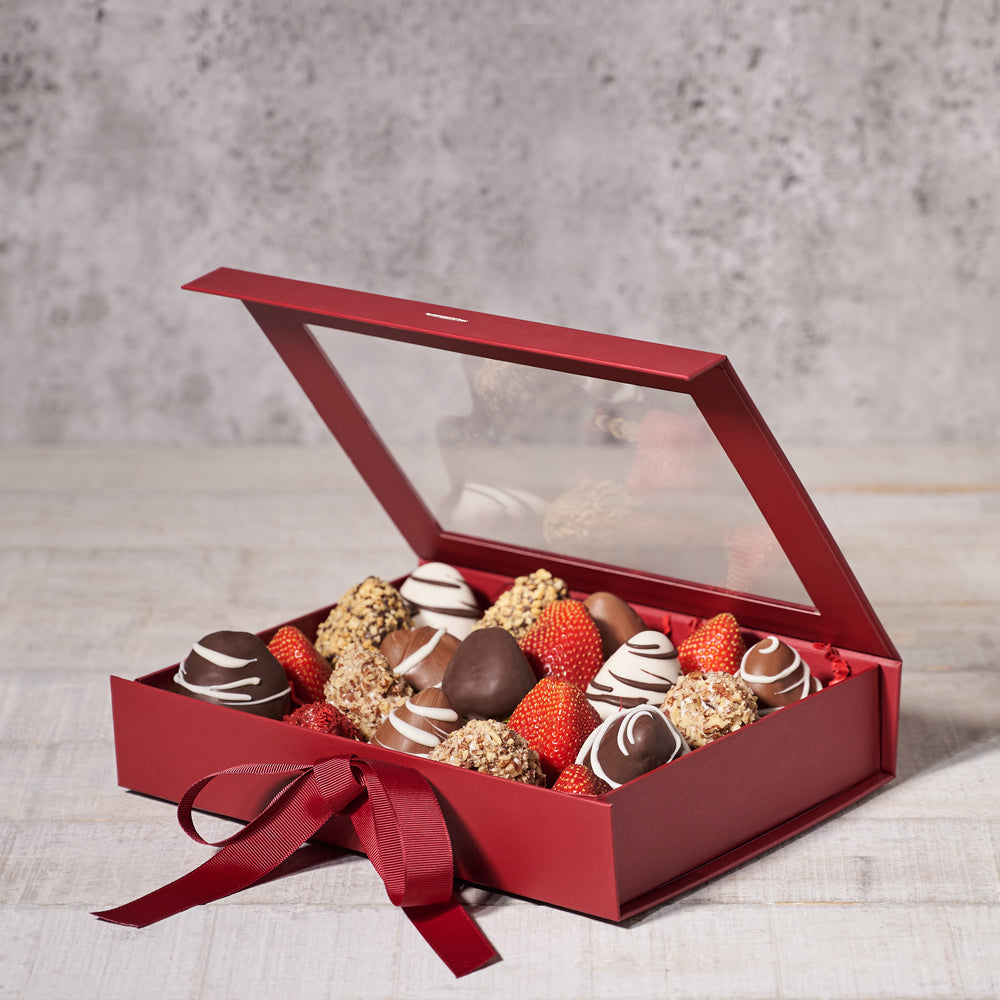 Chocolate Dipped Strawberries Gift Box - Gift Baskets Delivery