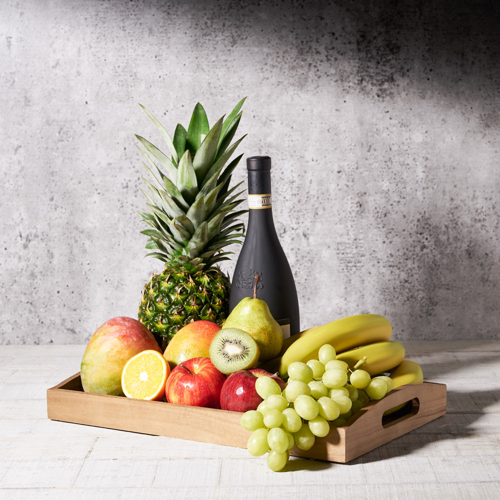 Good Harvest Wine & Fruit Tray - Gift Baskets Delivery