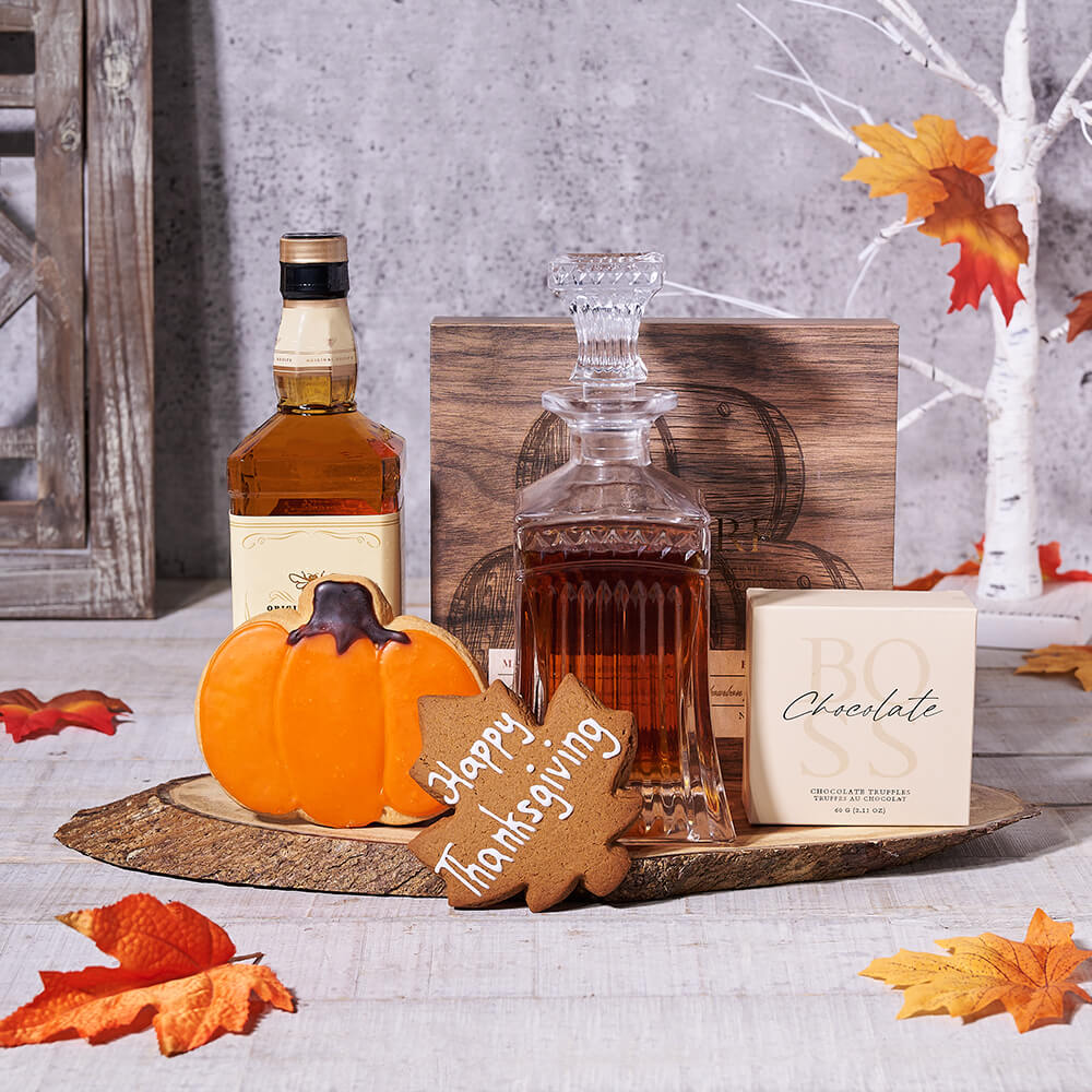 The Thanksgiving Spirits & Snacks Platter - Gift Baskets Delivery