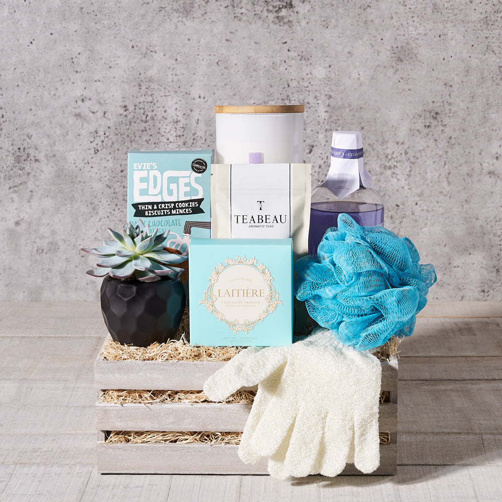 Sea of Calm Spa Gift Crate - Gift Baskets Delivery